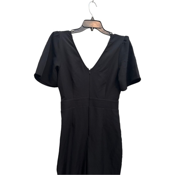 SOCIALITE Deep Surplice Neck Flutter Sleeve Jumpsuit black - Picture 8 of 14